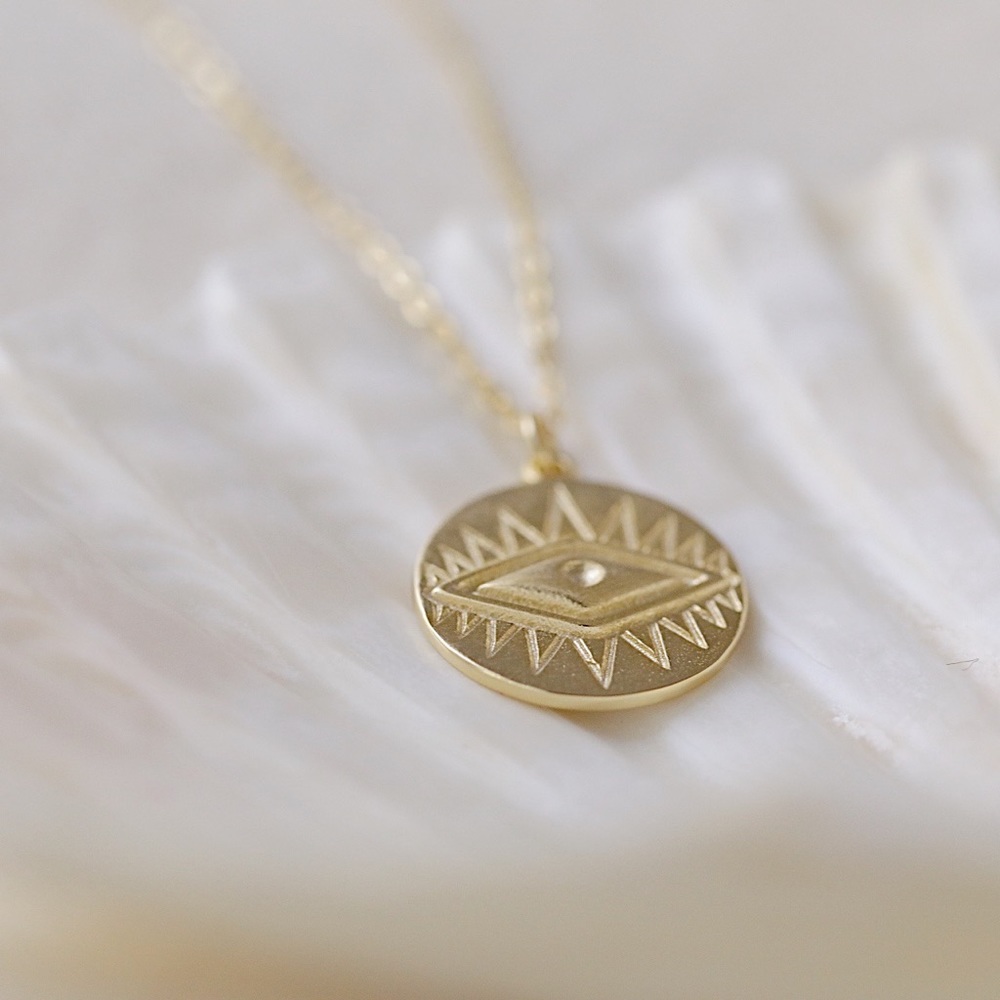 Evil Eye Necklace | 14k Gold Plated - Picture 4 of 9